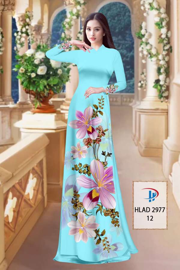 Vải Áo Dài Hoa In 3D AD HLAD2977 66